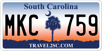 SC license plate MKC759