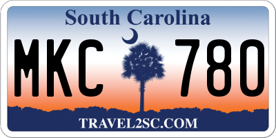 SC license plate MKC780
