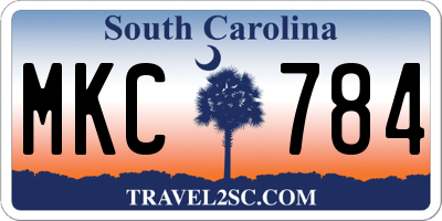 SC license plate MKC784