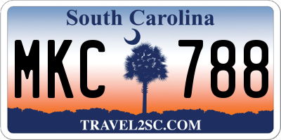 SC license plate MKC788