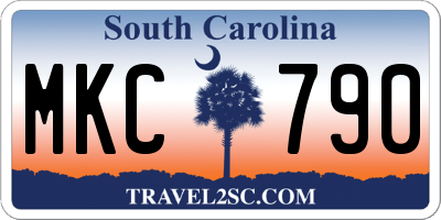 SC license plate MKC790