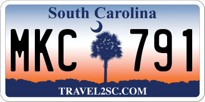 SC license plate MKC791