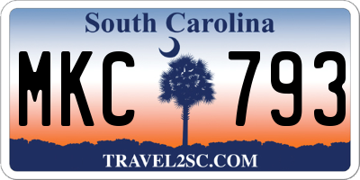 SC license plate MKC793