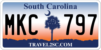 SC license plate MKC797