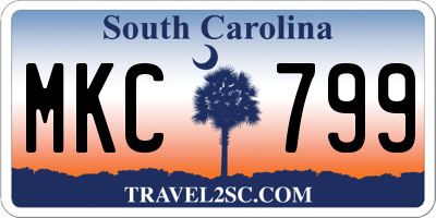 SC license plate MKC799