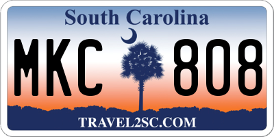 SC license plate MKC808