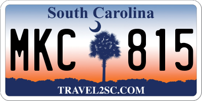 SC license plate MKC815