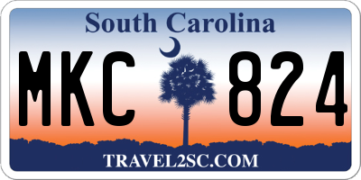 SC license plate MKC824