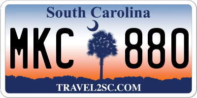 SC license plate MKC880