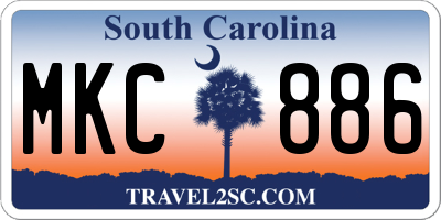 SC license plate MKC886