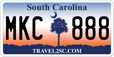 SC license plate MKC888