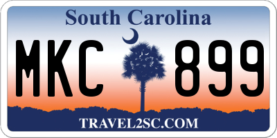SC license plate MKC899