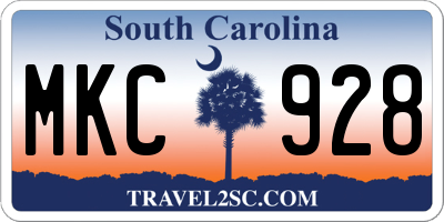 SC license plate MKC928