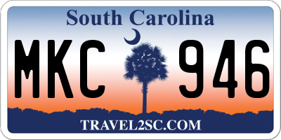 SC license plate MKC946