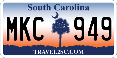 SC license plate MKC949