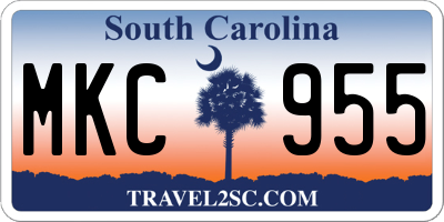 SC license plate MKC955