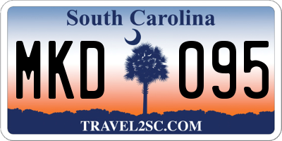 SC license plate MKD095