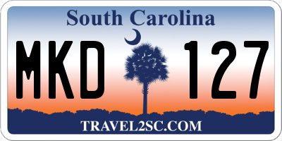 SC license plate MKD127