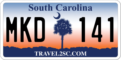 SC license plate MKD141