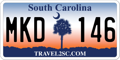 SC license plate MKD146