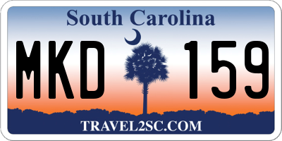 SC license plate MKD159