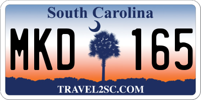 SC license plate MKD165