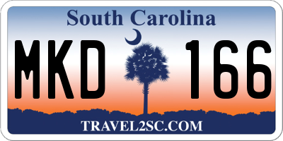 SC license plate MKD166