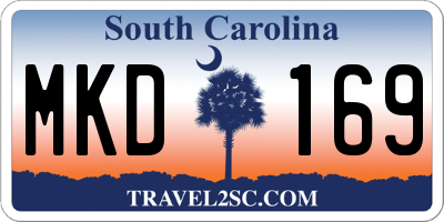 SC license plate MKD169
