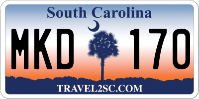 SC license plate MKD170