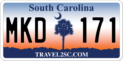 SC license plate MKD171