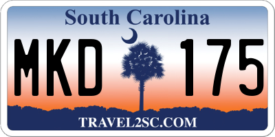 SC license plate MKD175