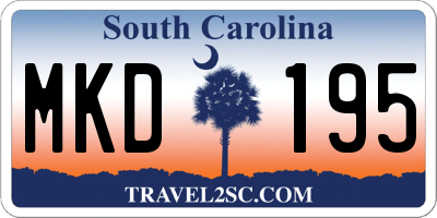 SC license plate MKD195