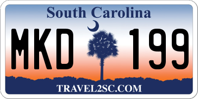 SC license plate MKD199