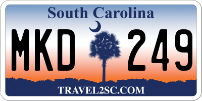 SC license plate MKD249