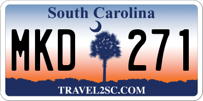 SC license plate MKD271