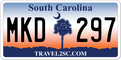 SC license plate MKD297