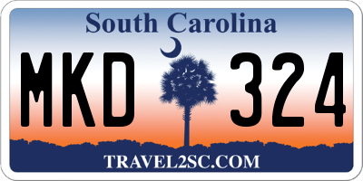 SC license plate MKD324