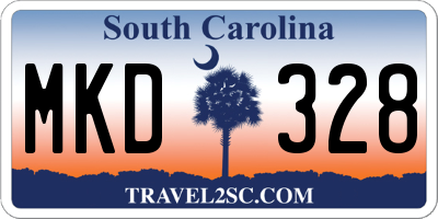 SC license plate MKD328