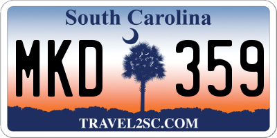SC license plate MKD359