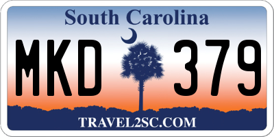 SC license plate MKD379