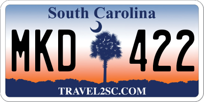 SC license plate MKD422