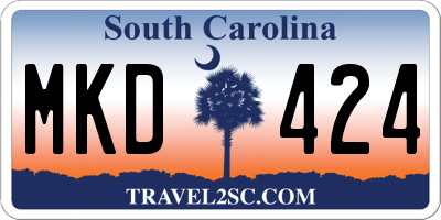 SC license plate MKD424