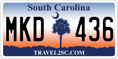 SC license plate MKD436