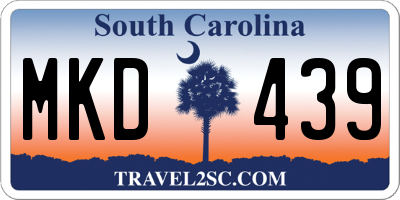 SC license plate MKD439