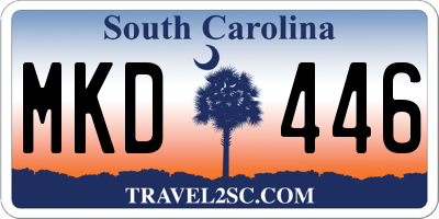 SC license plate MKD446