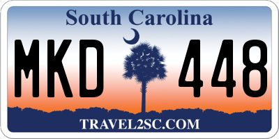 SC license plate MKD448