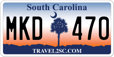 SC license plate MKD470
