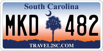 SC license plate MKD482