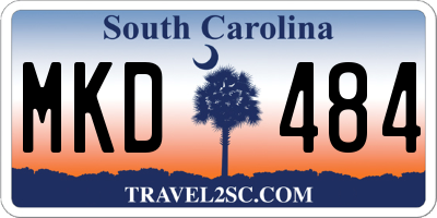 SC license plate MKD484