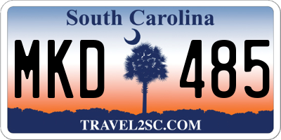 SC license plate MKD485